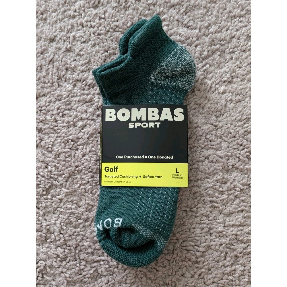 Bombas Sport Men's Golf Ankle Socks Mountain Green Size Large NWT Active Wear